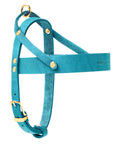 Butter Leder Hundegeschirr - Fiji Blau