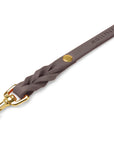 Butter 3x verstellbare Leder Hundeleine - Taupe