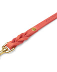 Butter 3x verstellbare Leder Hundeleine - Coral Pink