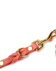 Butter 3x verstellbare Leder Hundeleine - Coral Pink