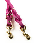 Butter 3x verstellbare Leder Hundeleine - Flamingo