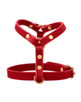 Butter Leder Y-Geschirr - Chili Rot