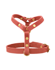 Butter Leather Y-Harness - Coral Pink
