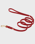 Butter Leather City Dog Leash - Chili Red