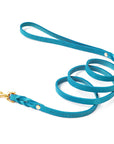 Butter Leather City Dog Leash - Fiji Blue