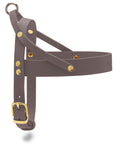Butter Leder Hundegeschirr - Taupe