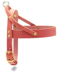 Butter Leder Hundegeschirr - Coral Pink