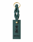 Custom Engraved Leather Keychain - Forest