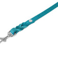 Butter Leather 3x verstellbare Hundeleine - Fiji Blue