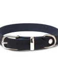 "Butter" Leder Hundehalsband - Navy Blau