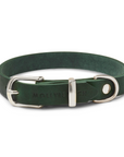 Butter Leather Dog Collar - Forest Green