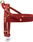 Butter Leather Dog Harness - Chili Red