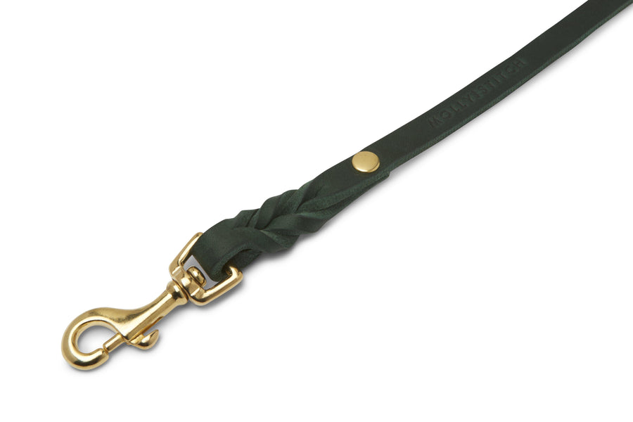 Butter Leather City Dog Leash - Forest Green - Molly and Stitch GmbH