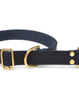 Butter Leather Retriever Dog Collar - Navy Blue - Molly and Stitch GmbH