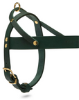 Butter Leather Dog Harness - Forest Green