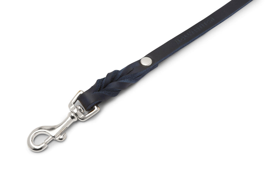 Butter Leather City Dog Leash - Navy Blue - Molly and Stitch GmbH