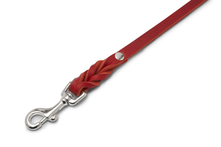 Butter Leather City Dog Leash - Chili Red - Molly and Stitch GmbH