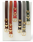 "Butter" Leder Hundehalsband - Chili Rot