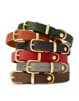 "Butter" Leder Hundehalsband - Chili Rot