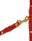 Butter Leather 3x Adjustable Dog Leash - Chili Red - Molly and Stitch GmbH