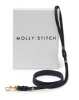Butter Leather City Dog Leash - Navy Blue