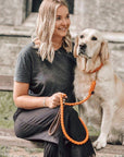 Touch of Leather Dog Leash - Pumpkin - Molly and Stitch GmbH