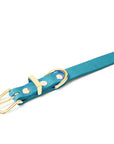 Butter Leather Dog Collar - Fiji Blue