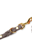 Butter 3x verstellbare Leder Hundeleine - Taupe