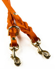Butter Leather 3x Adjustable Dog Leash - Mango
