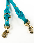 Butter Leather 3x verstellbare Hundeleine - Fiji Blue