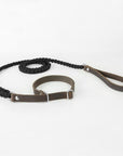 Touch of Leather Retriever Dog Leash - Nero