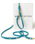Butter Leather 3x verstellbare Hundeleine - Fiji Blue