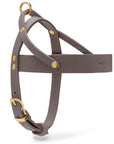 Butter Leder Hundegeschirr - Taupe
