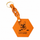 Custom Engraved Leather Keychain - Pumpkin