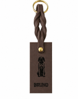 Custom Engraved Leather Keychain - Classic