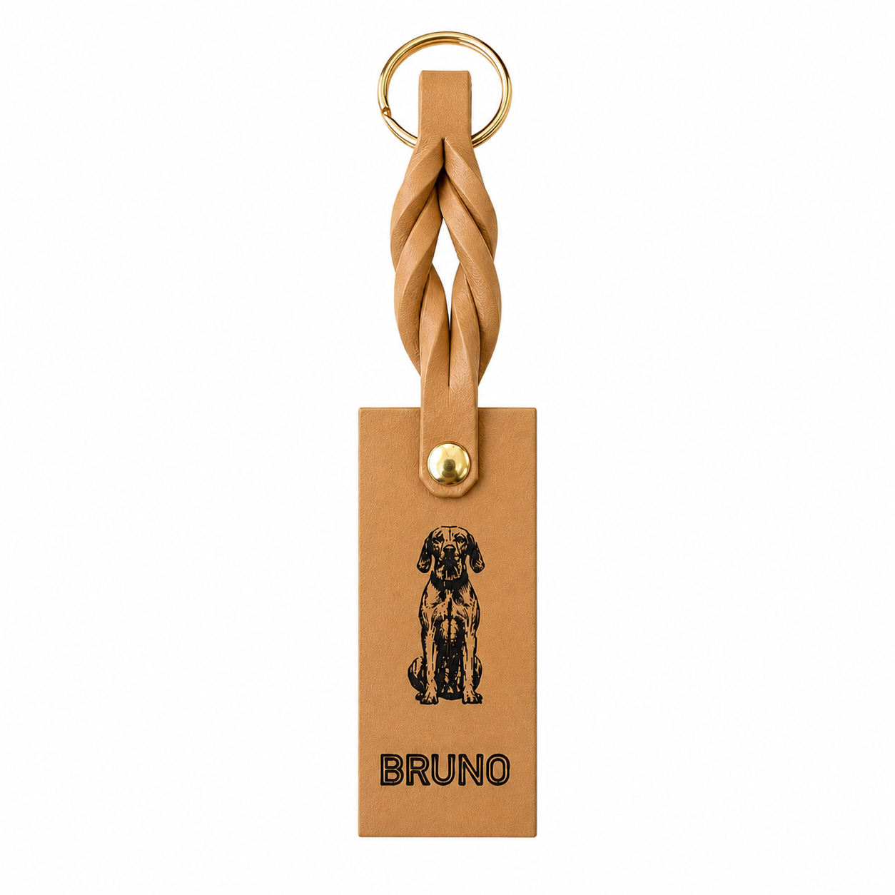 Custom Engraved Leather Keychain - Sahara