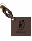 Custom Engraved Leather Keychain - Classic