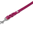 Butter 3x verstellbare Leder Hundeleine - Flamingo