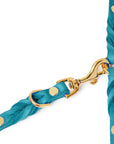 Butter Leather 3x verstellbare Hundeleine - Fiji Blue