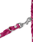 Butter 3x verstellbare Leder Hundeleine - Flamingo