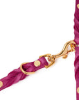 Butter 3x verstellbare Leder Hundeleine - Flamingo