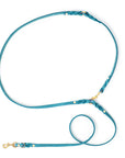 Butter Leather 3x verstellbare Hundeleine - Fiji Blue