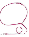 Butter 3x verstellbare Leder Hundeleine - Flamingo