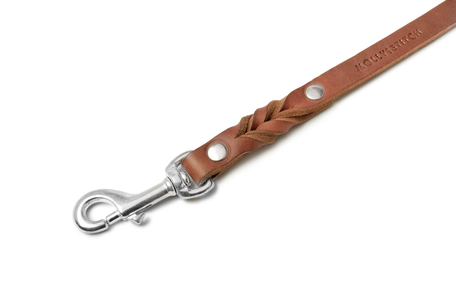 Butter Leather 3x Adjustable Dog Leash - Sahara Cognac - Molly and Stitch GmbH