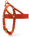 Butter Leather Dog Harness - Mango
