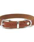 Butter Leather Dog Collar - Sahara Cognac