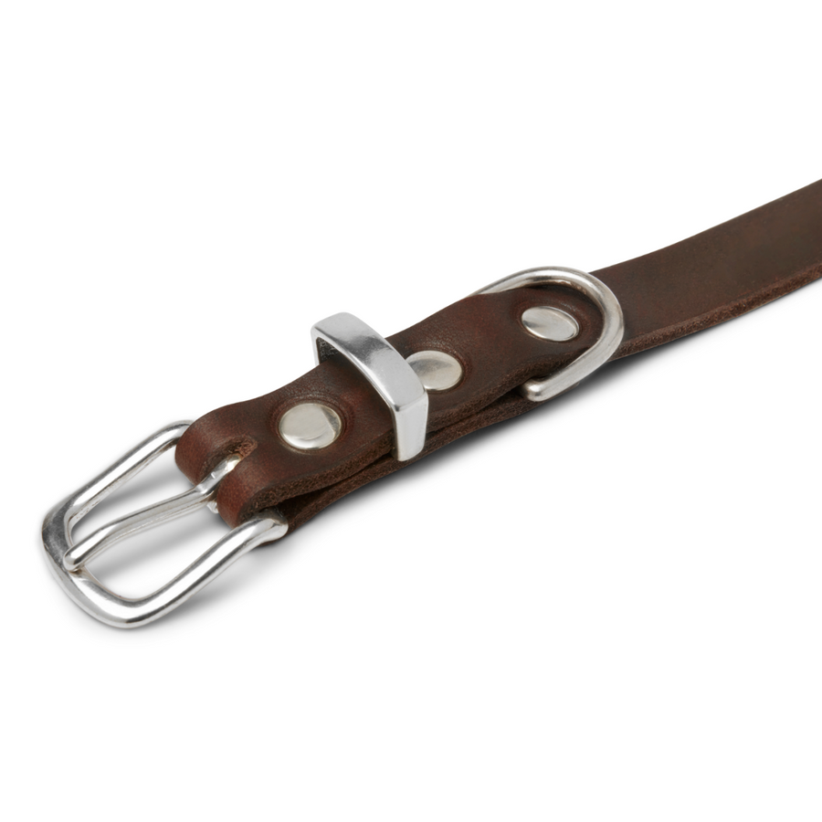 Butter Leather Dog Collar - Classic Brown