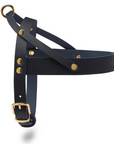 Butter Leder Hundegeschirr - Navy Blau