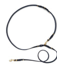 Butter Leather 3x Adjustable Dog Leash - Navy Blue - Molly and Stitch GmbH