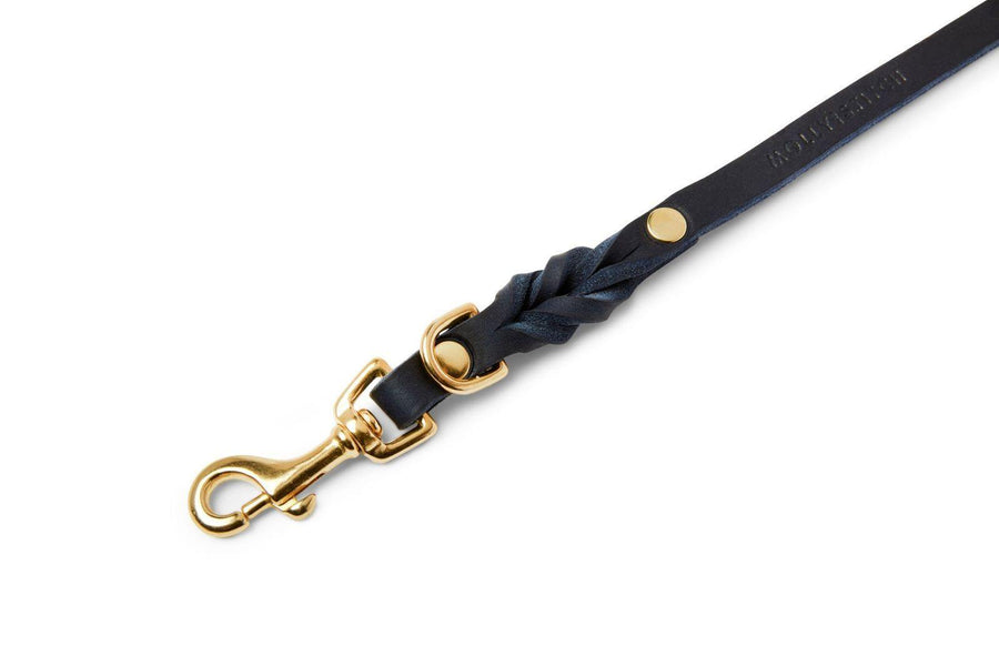 Butter Leather 3x Adjustable Dog Leash - Navy Blue - Molly and Stitch GmbH